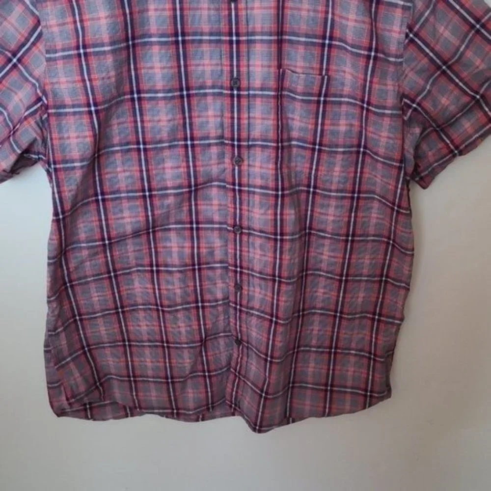 Banana Republic Plaid Short Sleeve‎ Shirt XL